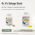 Dr. V's Salvage Stack: WLS Vitamins Bari-Hair and Essential Fatty Acids bottles