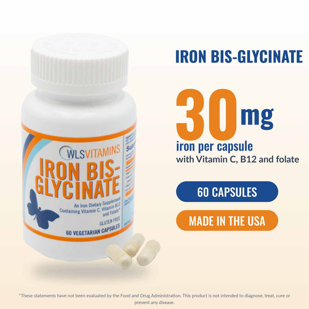 Bariatric Iron Bis-Glycinate with Vitamin C & B12