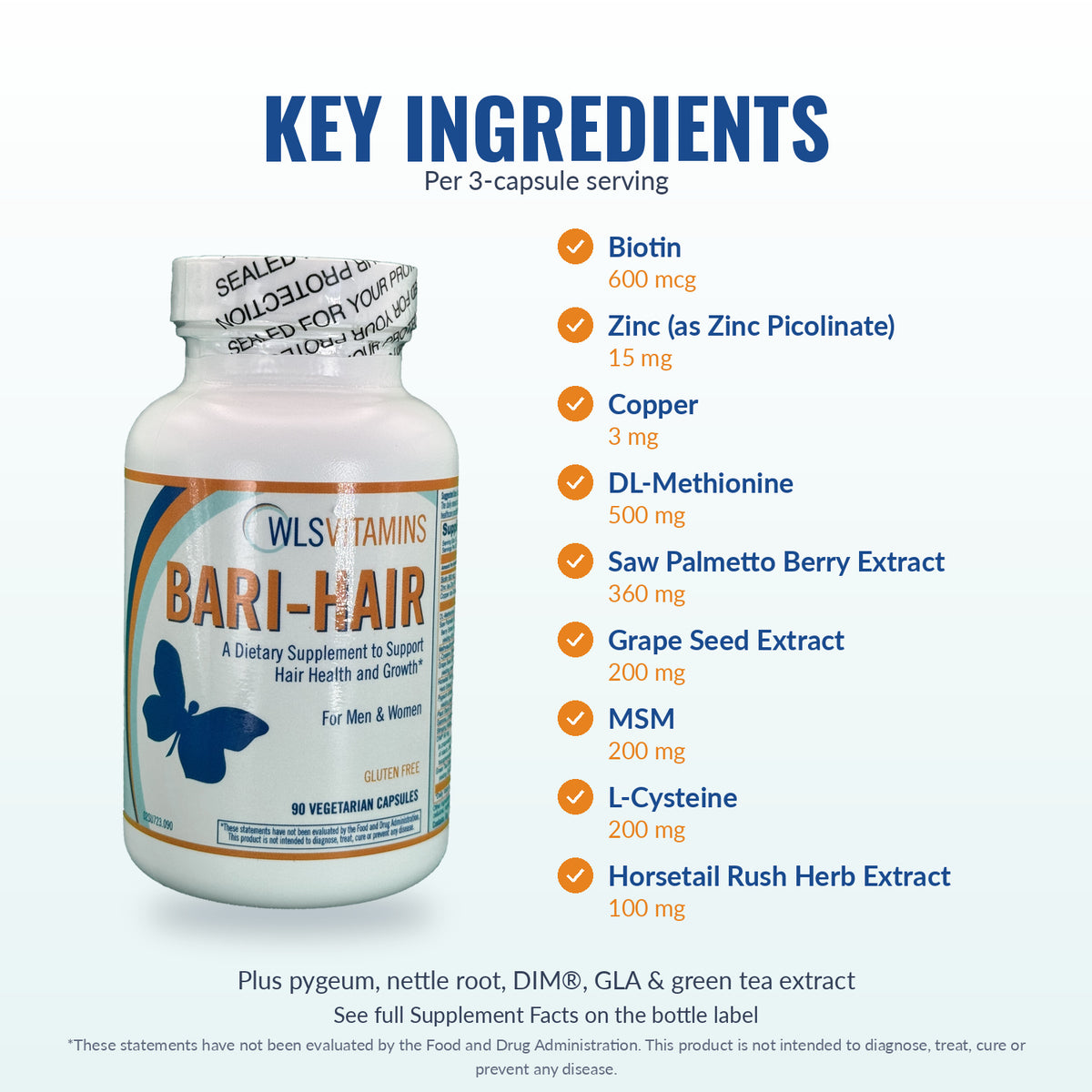 Bari-Hair for Bariatric & GLP-1 Hair Loss Support