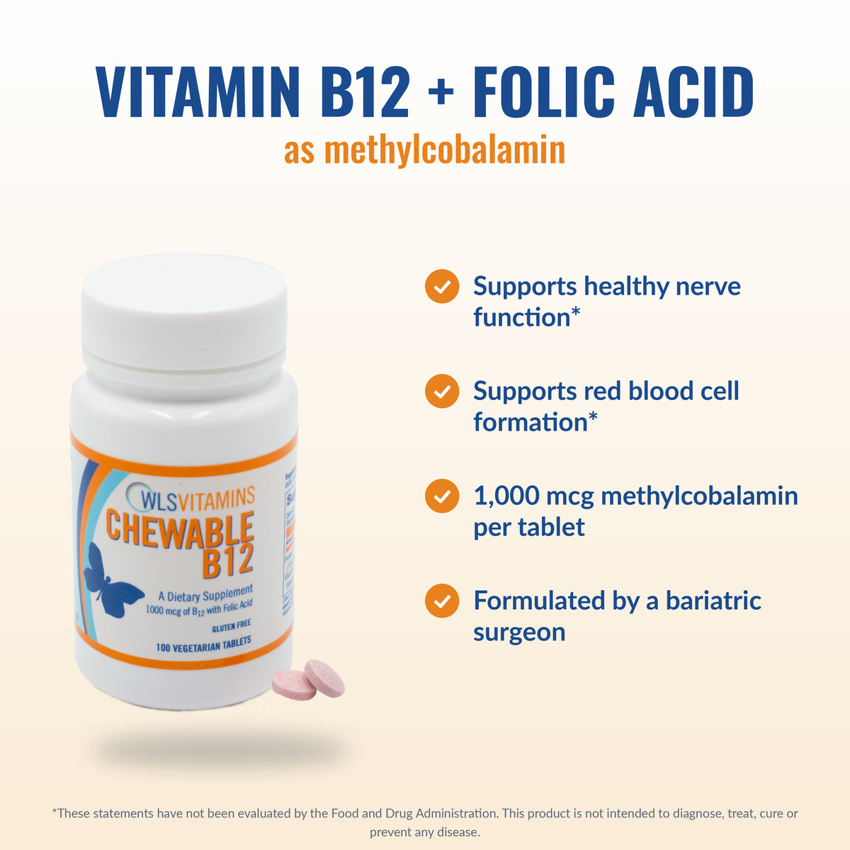 Chewable B12 for Bariatric & GLP-1 Patients | WLSVitamins