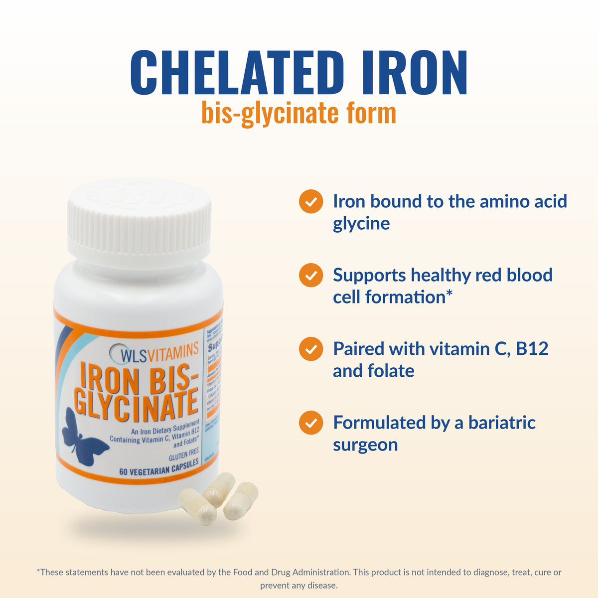 Bariatric Iron Bis-Glycinate with Vitamin C & B12