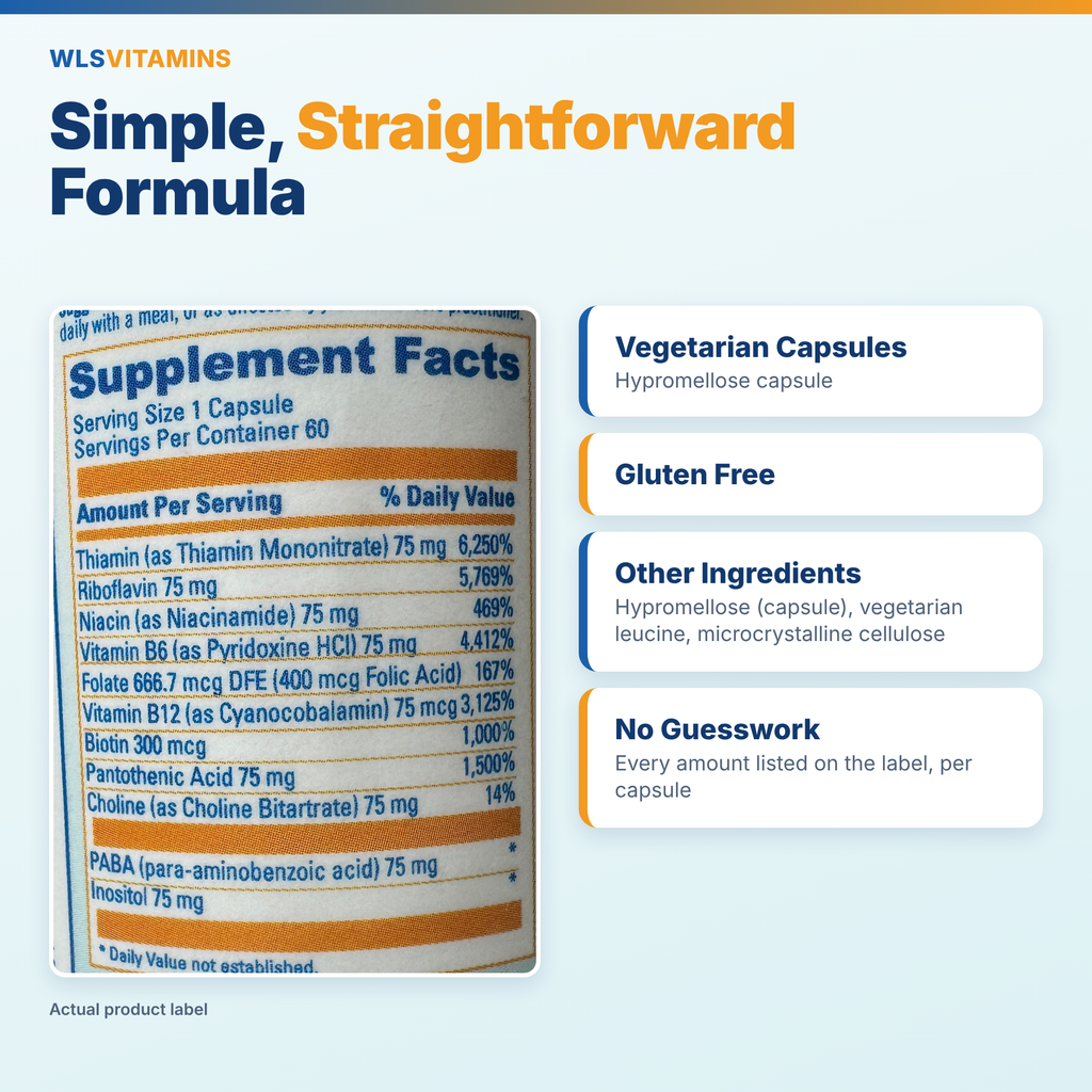 Vitamin B Complex with Thiamine for GLP-1 and Bariatric Support